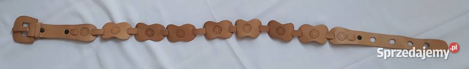 Pasek damski OZDOBNY beżowy Hajnówka sprzedam