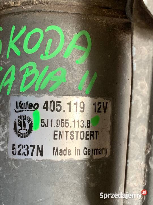 Mechanizm wycieraczek SKODA FABIA II 5J1955113B osobowe Margonin