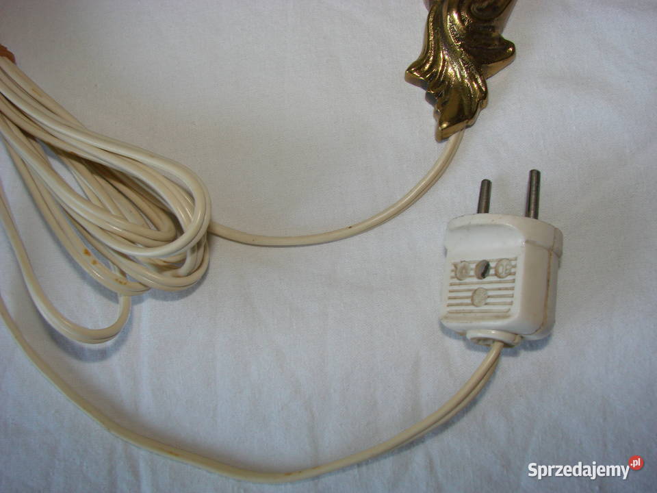 stary mosiężny kinkiet inny kolor Wyposażenie wnętrz Pruszcz Gdański