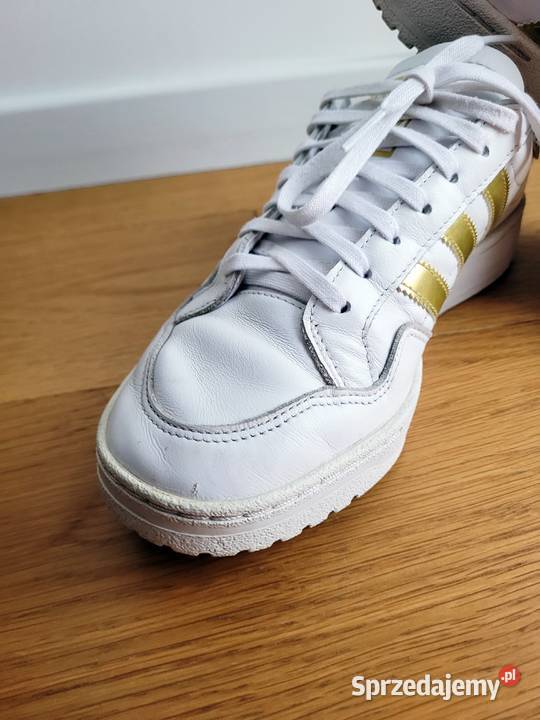 Białe sneakersy adidas team court w gold 39 13 Adidas Liszki