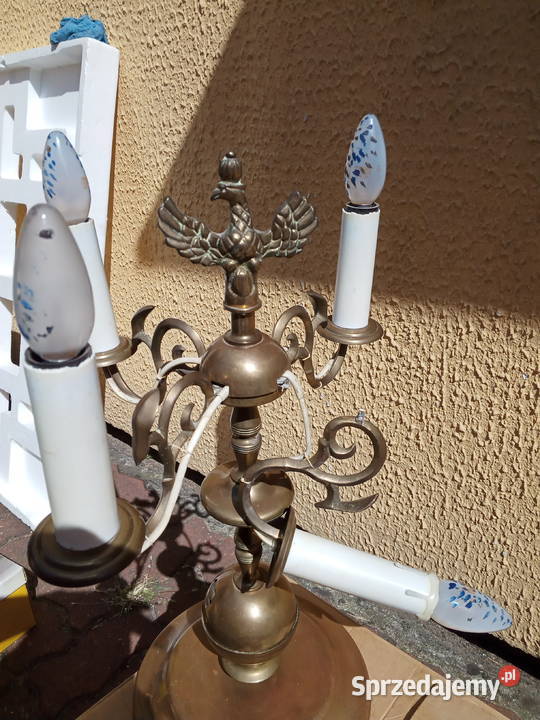 Lampa Świecznik Mosiężna 55 wielkopolskie Poznań sprzedam
