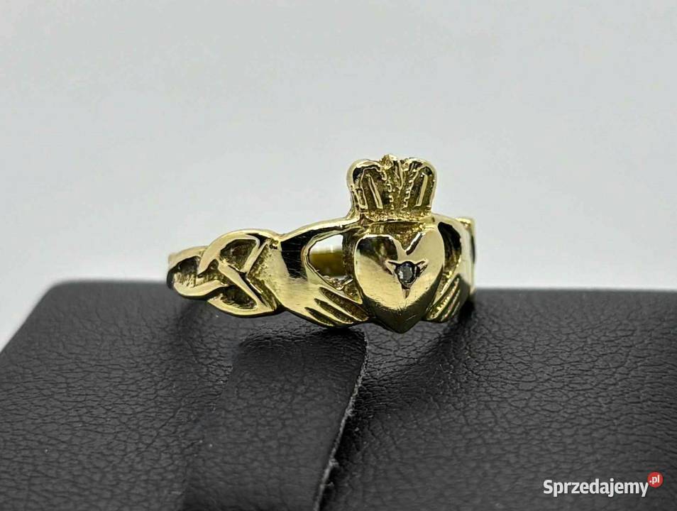 Złoty Pierścionek z Diamentem pr 333 271g złoto Elbląg