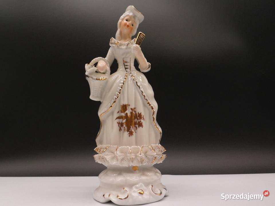 Porcelanowa Figurka Damy w Stylu Rokoko Raszków