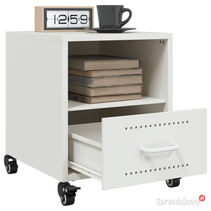 Szafki nocne 2 białe 36x39x435 stal WM846715 mazowieckie