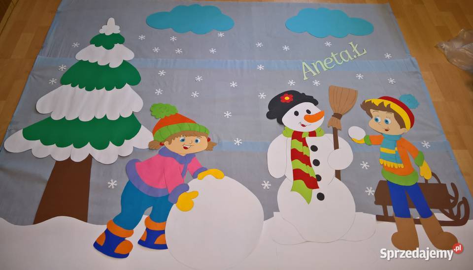 Dekoracje zimowe wielkoformatowe z brystolu Ryki