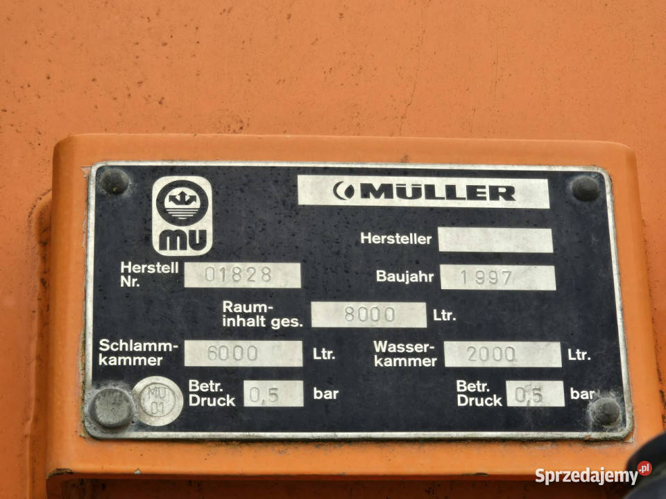 Mercedes ACTROS 1831 WUKO Asenizacyjny do diesel Skępe