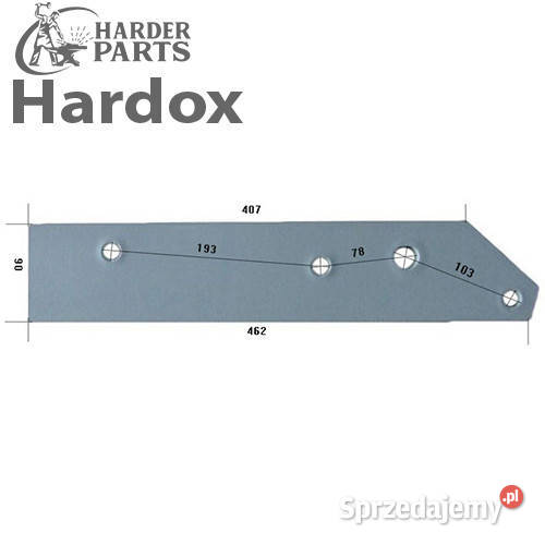 Płoza krótka HARDOX 16001182L 16501172L do pługa sprzedam