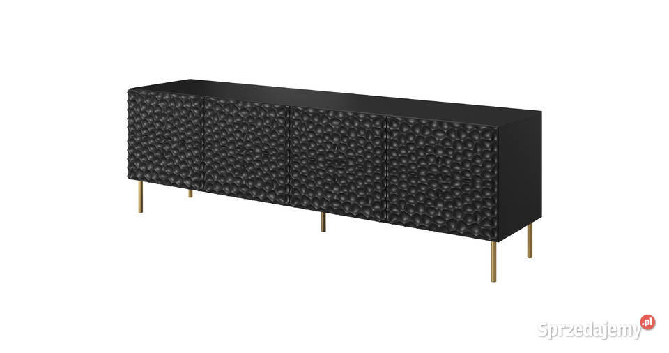 Nowoczesna szafka RTV HOLE 190 czarny mat 40cm Rzeszów