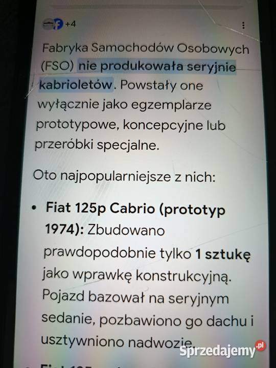 Fiat 125 p kabriolet żarty się skończyły jedna z