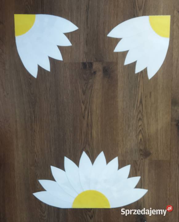 Stokrotki dekoracja na okna dwustronne małopolskie Nowy Sącz