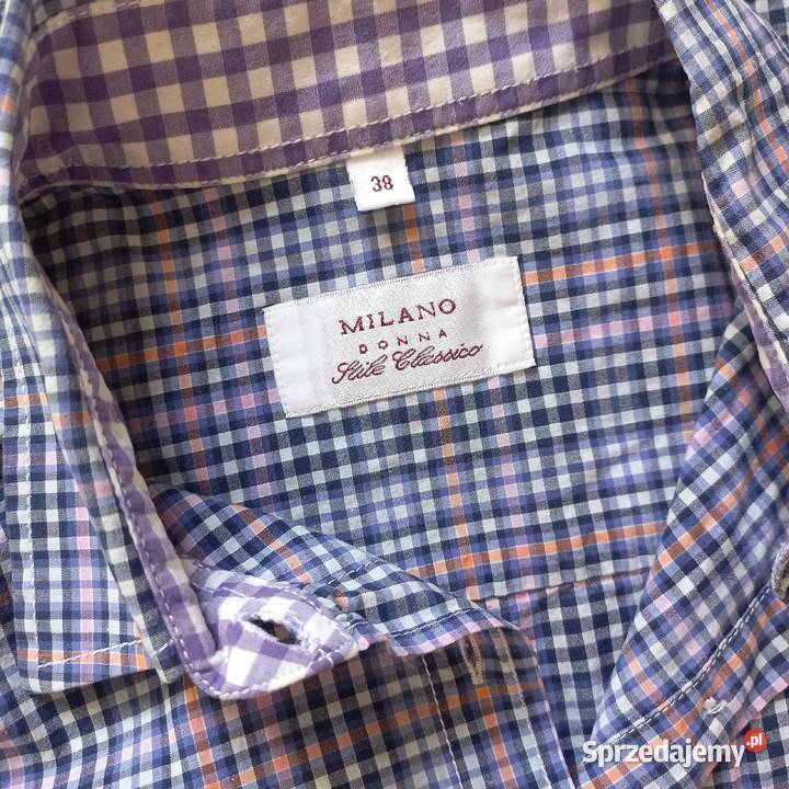 Koszula kratka Damska r 38 Milano Donna NOWA niebieski Białystok