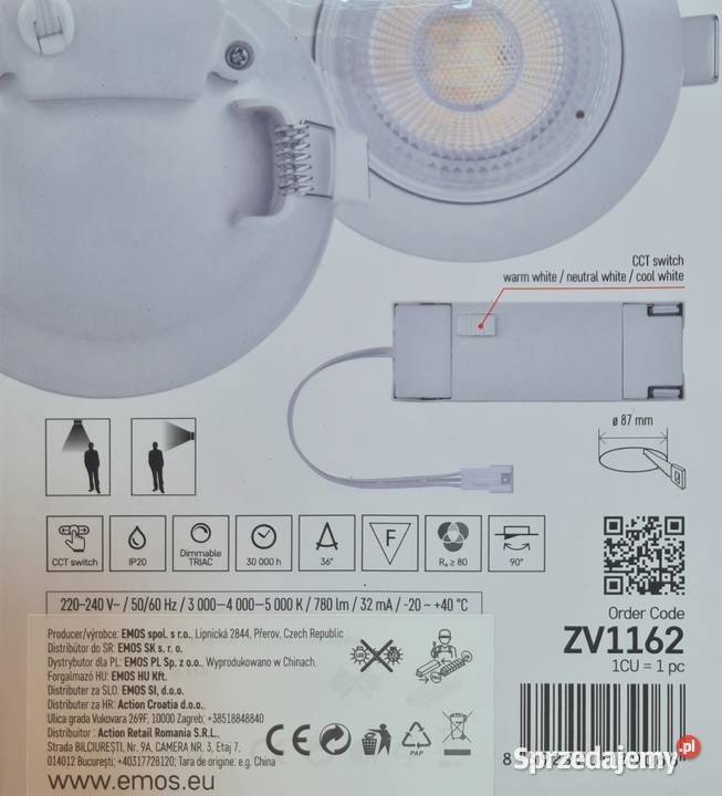 Oczko podtynkowe LED 65W 40780lm IP20 Krasne-Lasocice