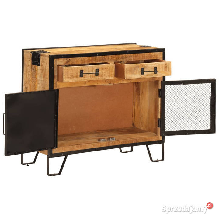 Szafka 80x31x66 lite surowe drewno mango i metal mazowieckie Warszawa