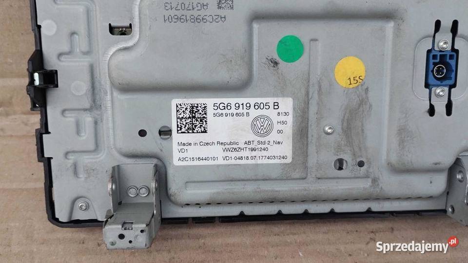 Monitor Ekran LCD Wyświetlacz Nawigacji Vw Golf sprzedam