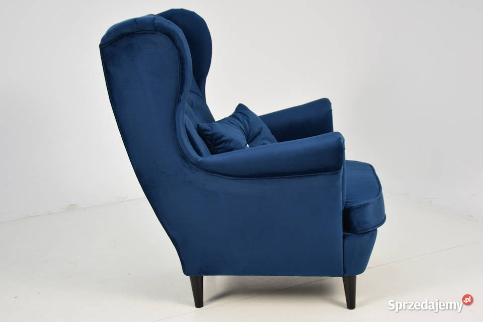 Fotel Uszak Bujany Granatowy Fotele i pufy Suwałki