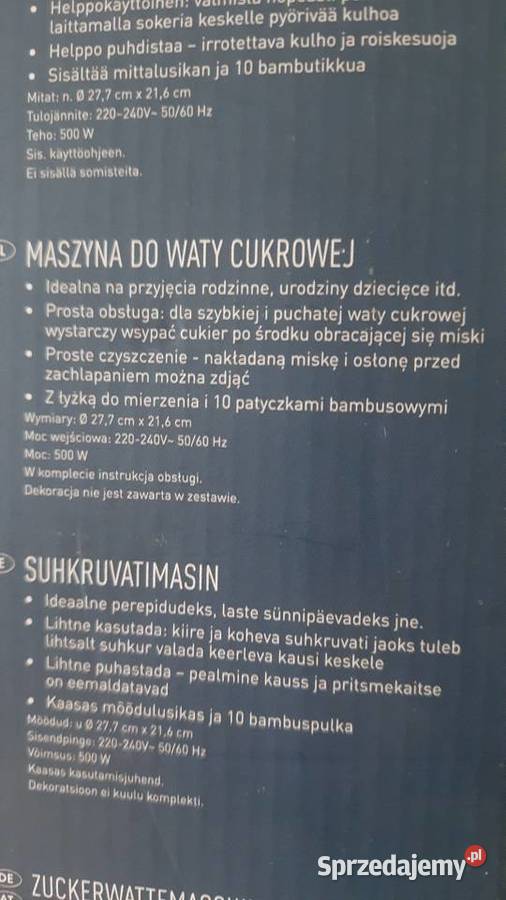 Urządzenie do wyrobu waty cukrowej Wrocław