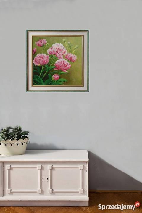 Obraz olejny Piwonie Lublin sprzedam