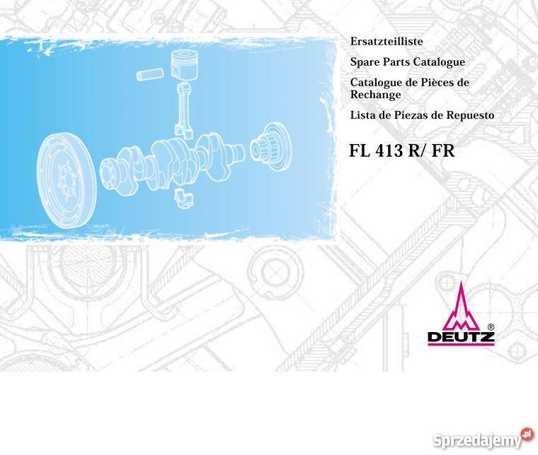 Deutz FL 413 R SILNIK katalog części wysyłka Kielce