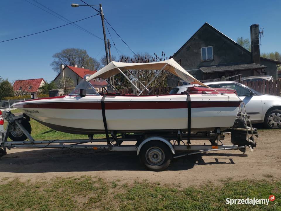 Motorówka z przyczepa do transportu łodzi sprzedam