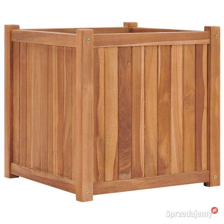 Podwyższona donica 50x50x50 lite drewno tekowe Warszawa