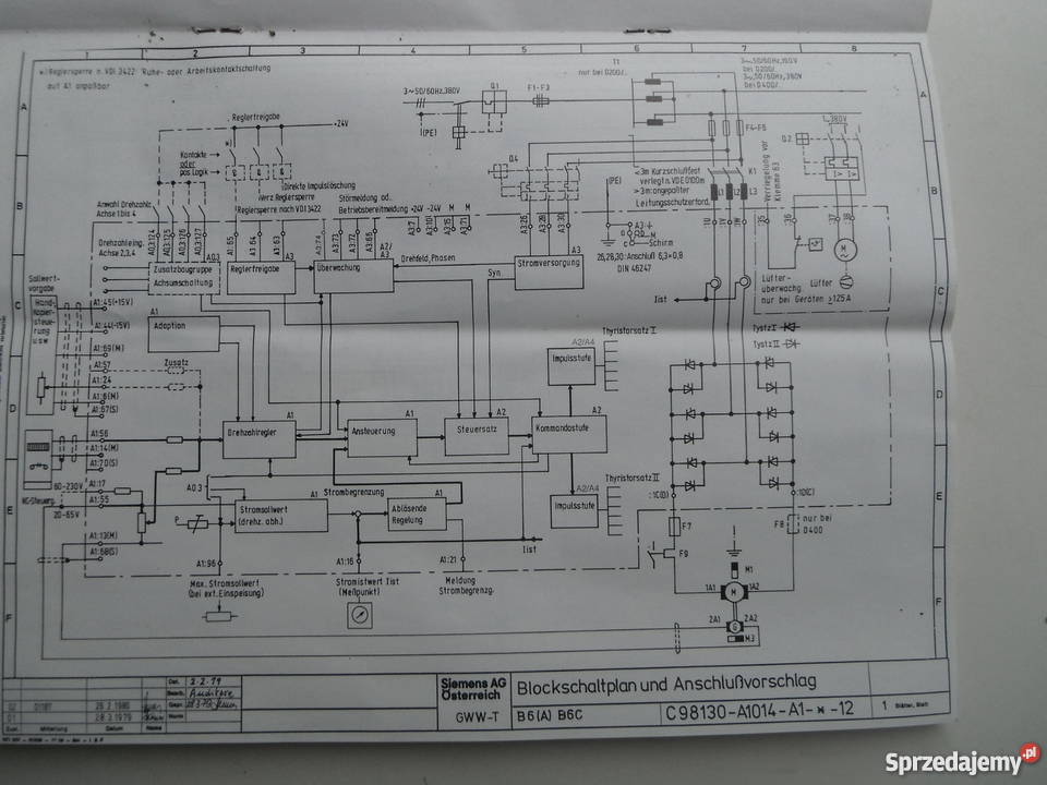 SIEMENS Simoreg D40060MreqGcG6V302A Zespół Barak