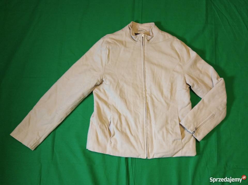 Wiosennojesienna kremowa kurtka brytyjskiej