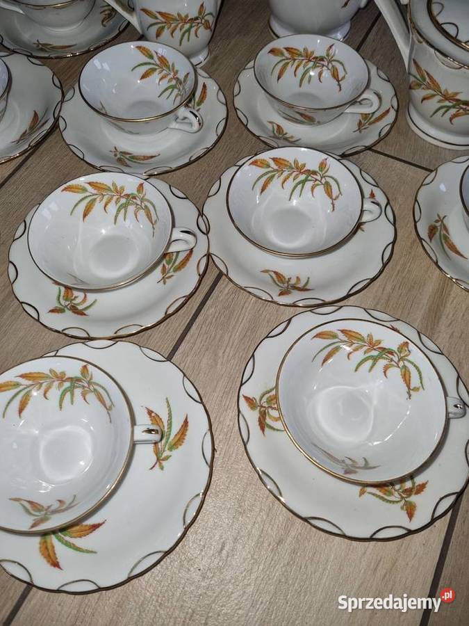 Serwis kawowy 11 osób Porcelana Francuska Wola Podłężna