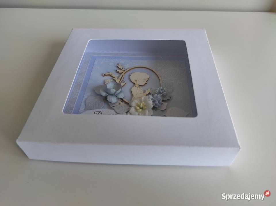 Kartka ręcznie robiona na Komunię Świętą z Łódź