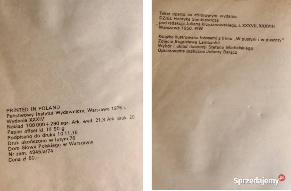 w pustyni i puszczy stare wydanie Henryk ISBN 9788378819134 świętokrzyskie Kielce