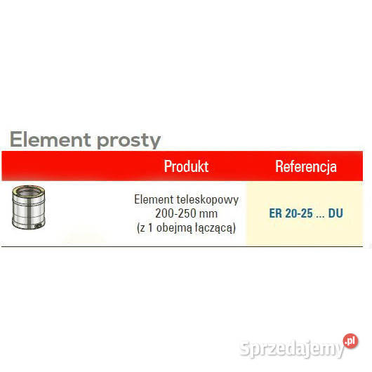 Poujoulat Łącznik teleskopowy ER 20250 200 DU Wrocław