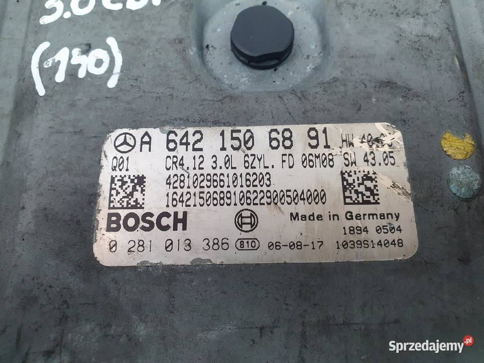 STEROWNIK SILNIKA Mercedes Benz W251 30CDI V6 Chełm