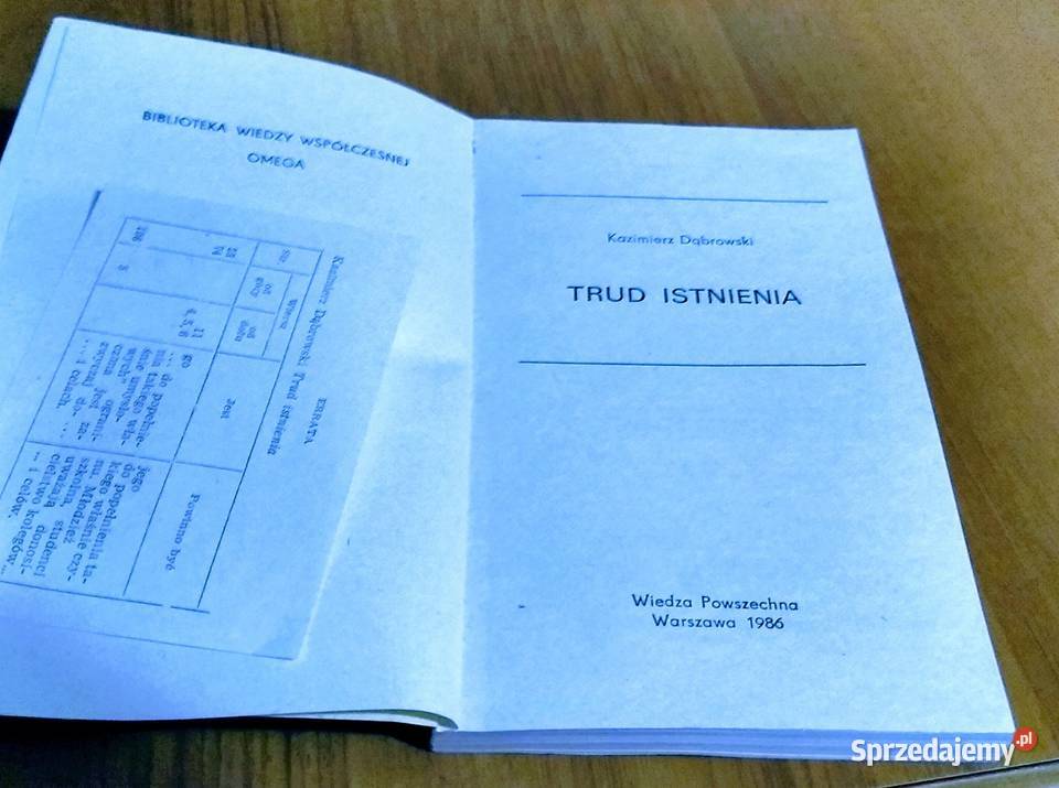 Trud istnienia Kazimierz Dąbrowski Omega 286 kompendium, repetytorium, opracowanie Gdańsk