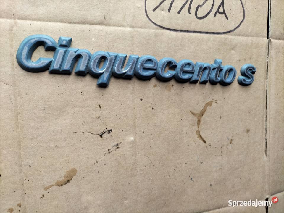 FIAT CINQUECENTO S ZNACZEK EMBLEMAT NAPIS osobowe Kamień-Kolonia
