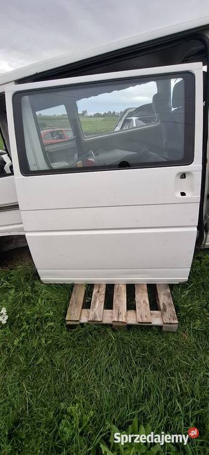 VW T4 Drzwi boczne przesuwne suwane białe dostawcze lubelskie Hańsk-Kolonia