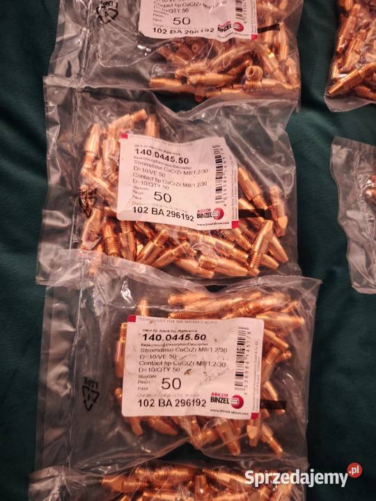 Końcówki pradowe 1012 rekawice Bartoszyce sprzedam