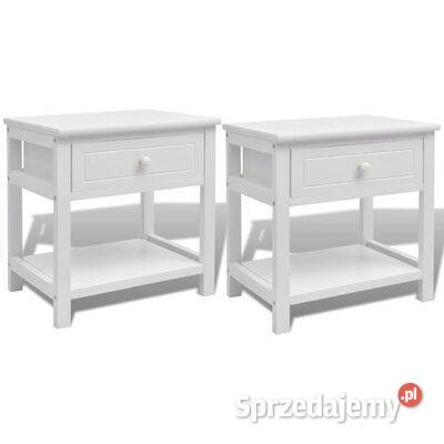 vidaXL Szafki nocne 2 drewniane białe242871 mazowieckie Warszawa