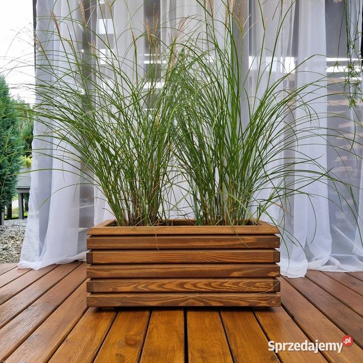 Donica drewniana prostokątna 3D donica ogrodowa Donice śląskie Kalety