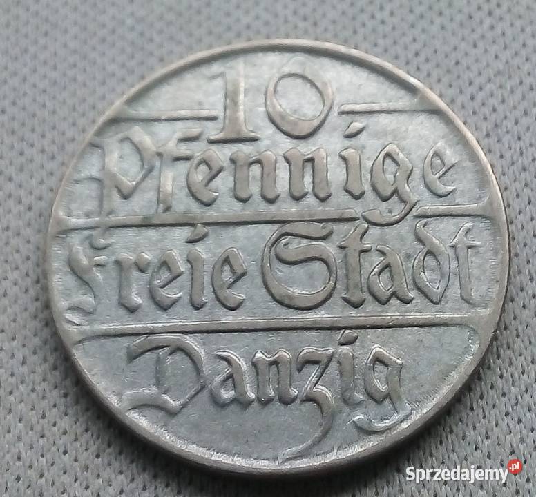WOLNE MIASTO GDAŃSK10 FENIGÓW1923 rCuNi Legionowo