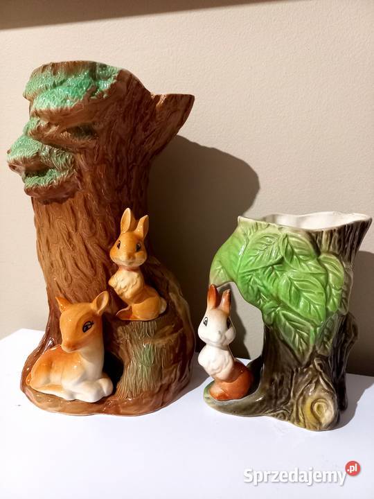 Piękne porcelanowe wazonyfigurki sygnowane Inowrocław