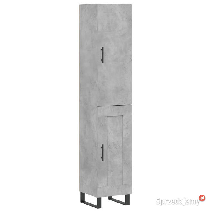 Wysoka szafka szarość betonu 345x34x180 Pozostałe Warszawa
