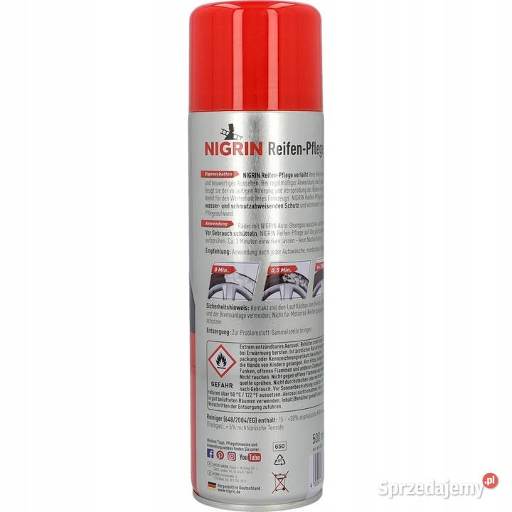 Preparat do konserwacji opon Nigrin 500 ml Pozostałe Opalenica