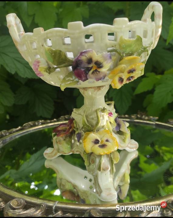 KOSZ NA STOPIE CG Schierholz 18801906  Porcelana i szkło Pabianice