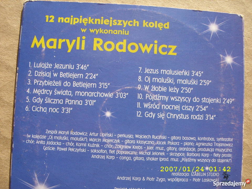 Koledt CD MARYLA RODOWICZ12 NAJPIEKNIEJSZYCH Płyty i kasety