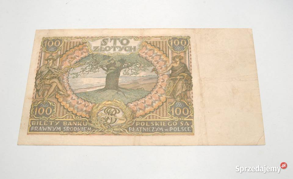 Stary banknot 100 złotych 1932 antyk unikat Cieszyn