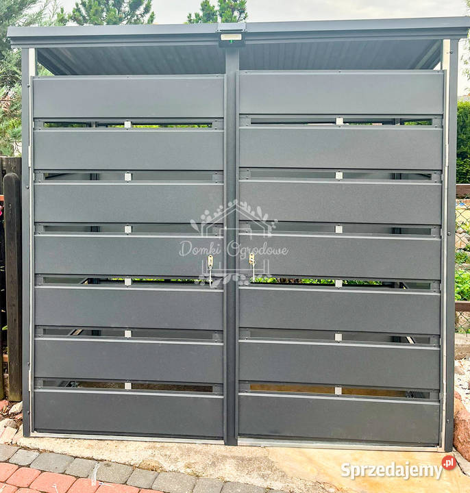 Wiata śmietnikowa 2x1m zabudowana panelami mazowieckie Nowy Dwór Mazowiecki