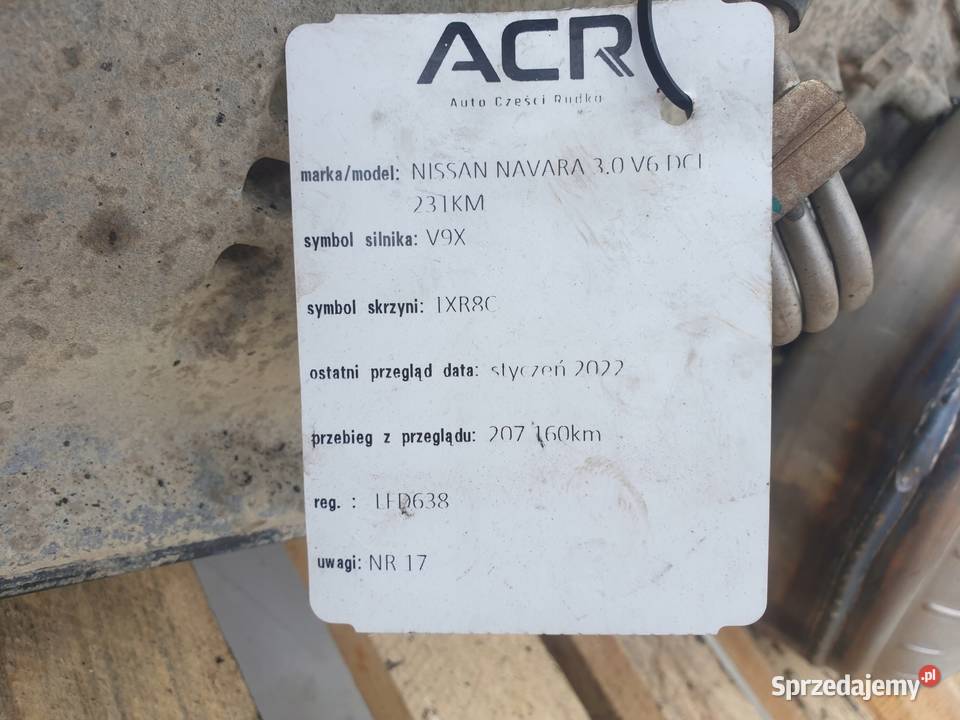 Nissan Navara III D40 30 V6 DCI REDUKTOR SKRZYNI Chełm sprzedam