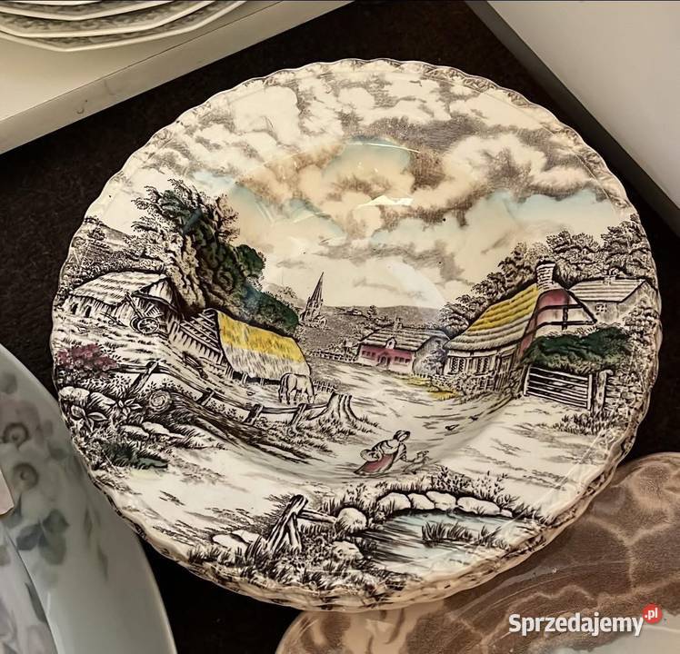 Talerz do zupy Mott Fine Staffordshire Ware Gdańsk