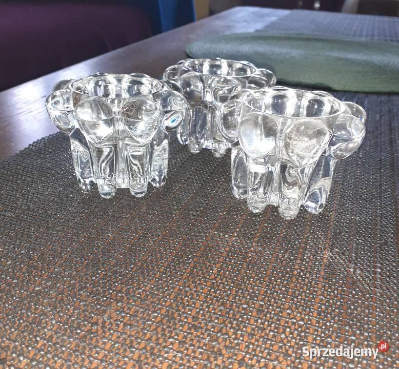 Świeczniki kryształ Reims Francja styl Ząbkowice sprzedam