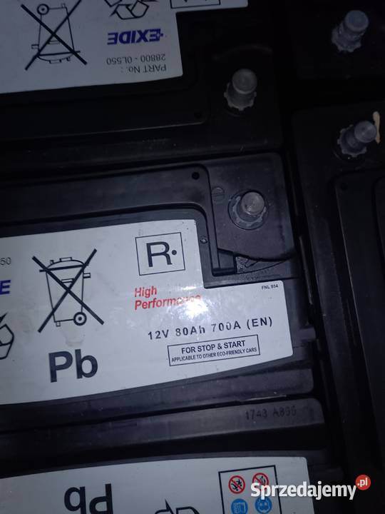 Akumulator EXIDE 12V 80AH 700A START STOP NOWY Akumulatory Chruślanki Józefowskie