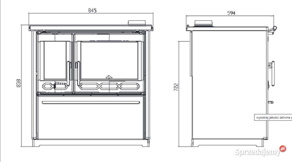 PLAMEN 850 GLAS kremowa kuchnia żeliwna na sprzedam